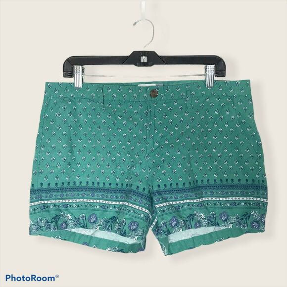 Old Navy Women's 14 Floral Boho Linen Blend Shorts 34" Waist 4" Inseam Mid Rise - Picture 1 of 8
